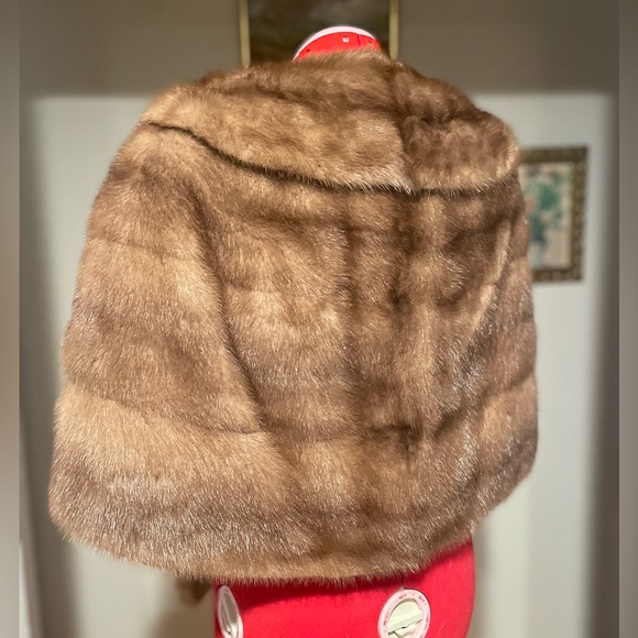 Stunning Vintage Denholm’s Brown Mink Fur Stole / Cape 1940s-1950s - Picture 12 of 12